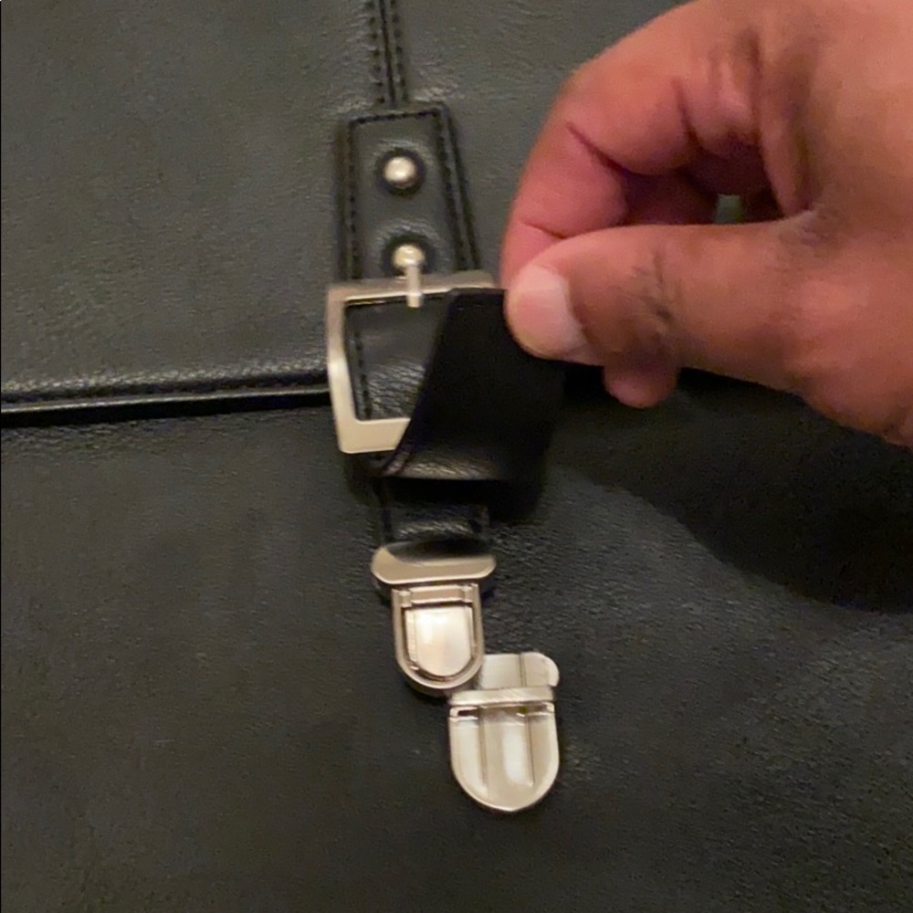 Black faux leather men brief case - Picture 6 of 6